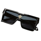 Louis Vuitton Cyclone S Square Sunglasses Black Blue Lens 150 Eyewear