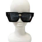Louis Vuitton Cyclone S Square Sunglasses Black Blue Lens 150 Eyewear — view 3