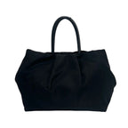 Prada Logo Ribbon Motif Nylon Leather Handbag Mini Tote Black — view 3