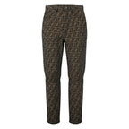 Fendi Ig6 Zucca Pattern Trousers Pants Bottom 32 Brown