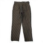 Fendi Ig6 Zucca Pattern Trousers Pants Bottom 32 Brown — view 3