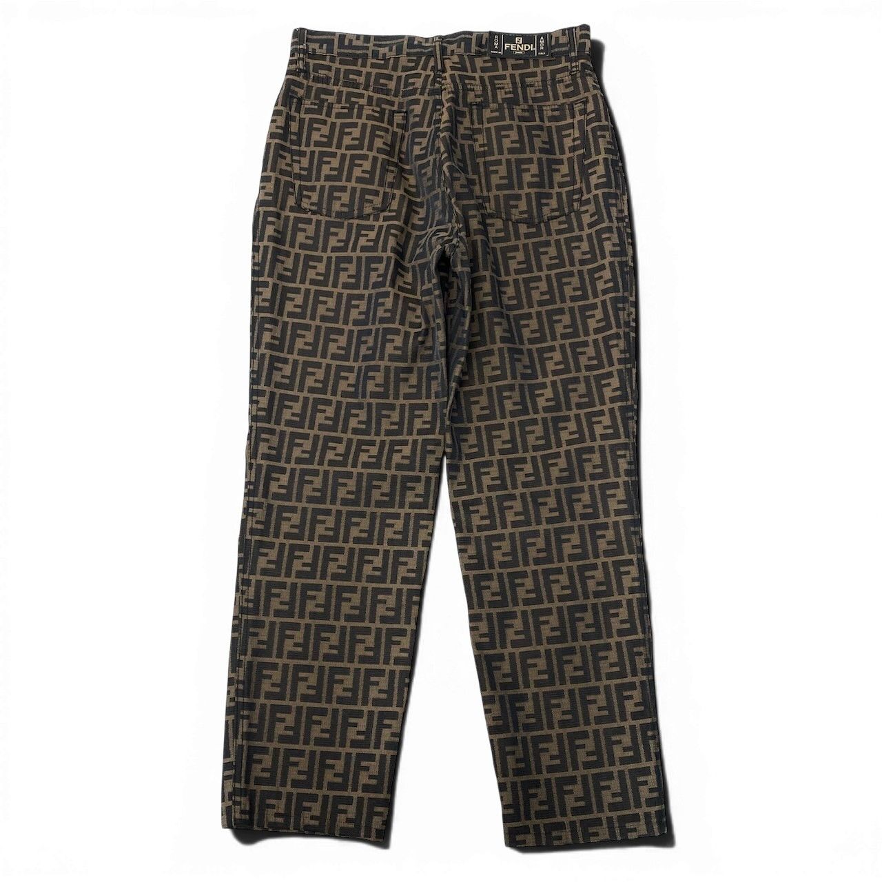 Fendi Ig6 Zucca Pattern Trousers Pants Bottom 32 Brown — view 3