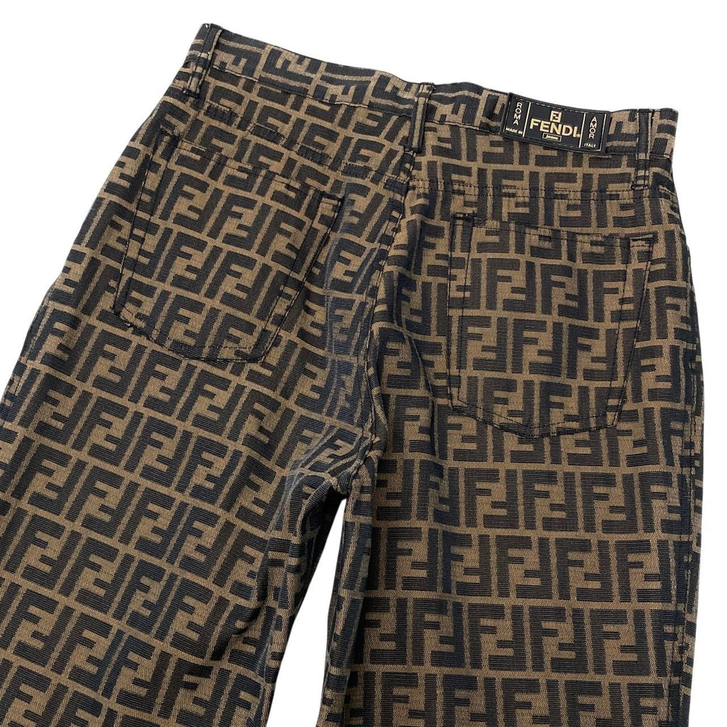 Fendi Ig6 Zucca Pattern Trousers Pants Bottom 32 Brown — view 6