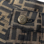 Fendi Ig6 Zucca Pattern Trousers Pants Bottom 32 Brown — view 8