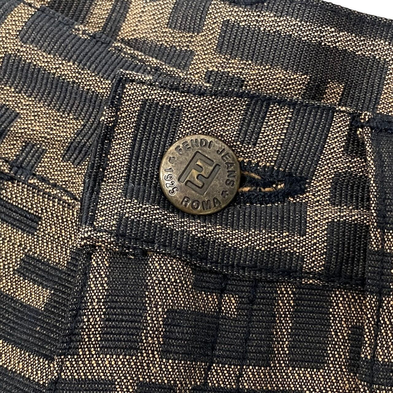 Fendi Ig6 Zucca Pattern Trousers Pants Bottom 32 Brown — view 8