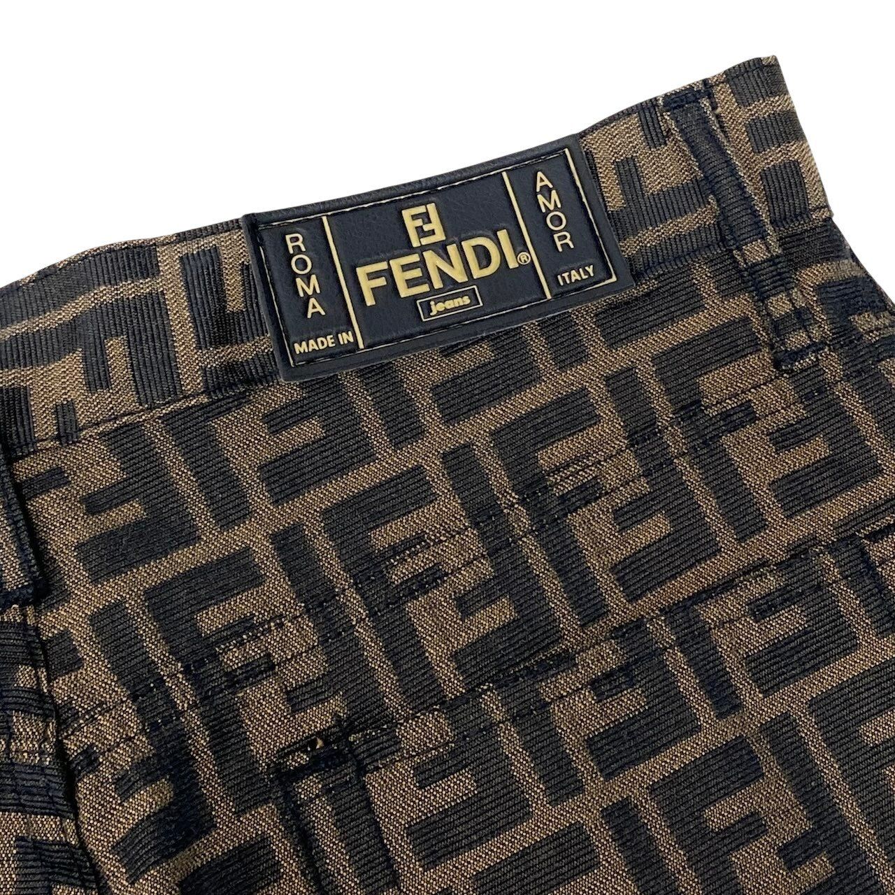 Fendi Ig6 Zucca Pattern Trousers Pants Bottom 32 Brown — view 7