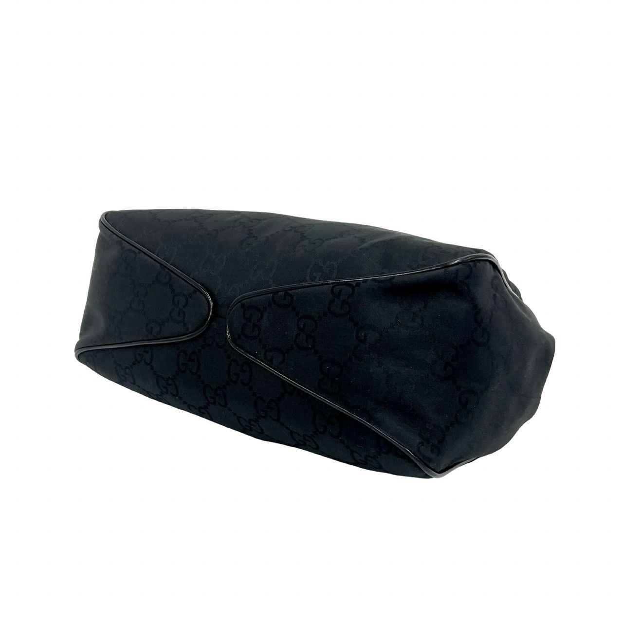 Gucci GG Pattern Nylon Leather Shoulder Bag Semi Black — view 8