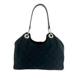 Gucci GG Pattern Nylon Leather Shoulder Bag Semi Black — view 3