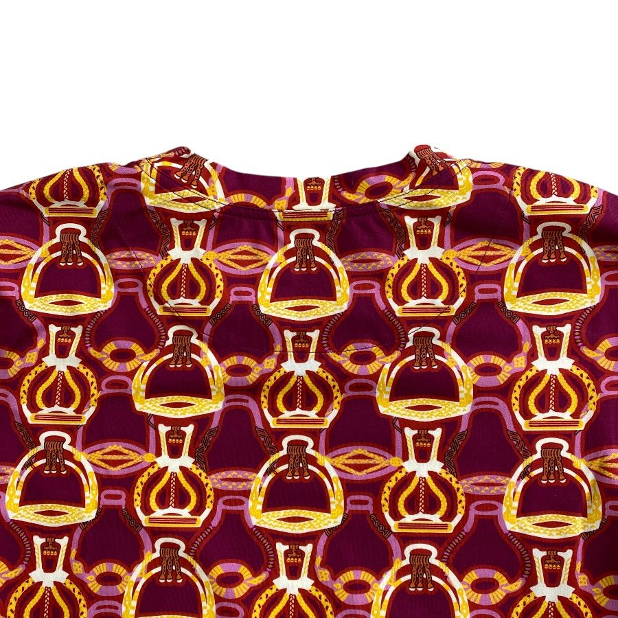 Hermes Long Sleeve Stretch Top Polyamide Red Multicolor Fine Daily Practical — view 8