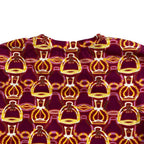 Hermes Long Sleeve Stretch Top Polyamide Red Multicolor Fine Daily Practical — view 8