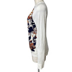 Hermes Twill Rene Knit Long Sleeve Top Silk White High Quality Daily Practical — view 4