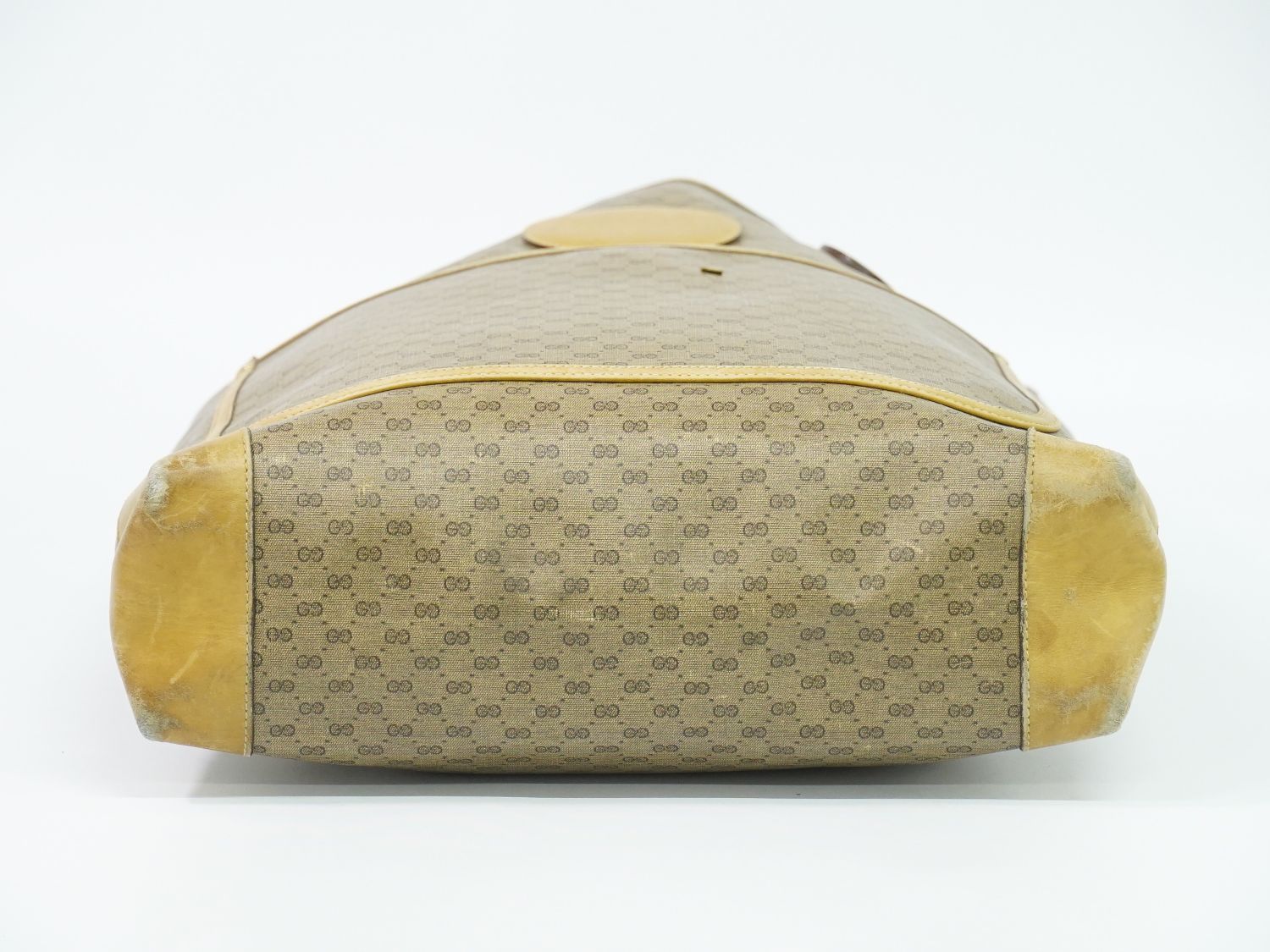 Gucci Vintage Sherry Line Micro GG Shoulder Bag Tote Brown — view 3