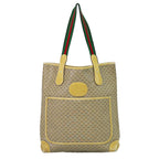 Gucci Vintage Sherry Line Micro GG Shoulder Bag Tote Brown