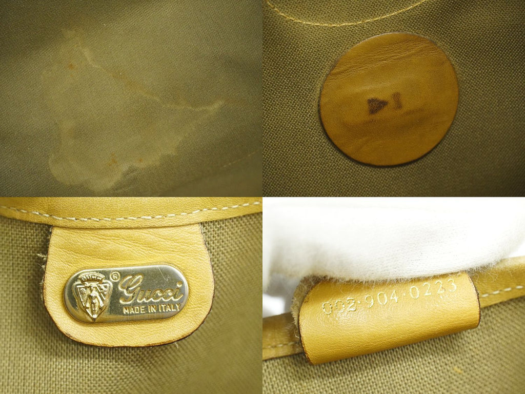 Gucci Vintage Sherry Line Micro GG Shoulder Bag Tote Brown — view 9