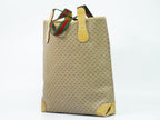 Gucci Vintage Sherry Line Micro GG Shoulder Bag Tote Brown — view 2