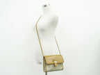 Dior Honeycomb Pattern Shoulder Bag Pochette Beige — view 5