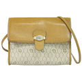 Dior Honeycomb Pattern Shoulder Bag Pochette Beige