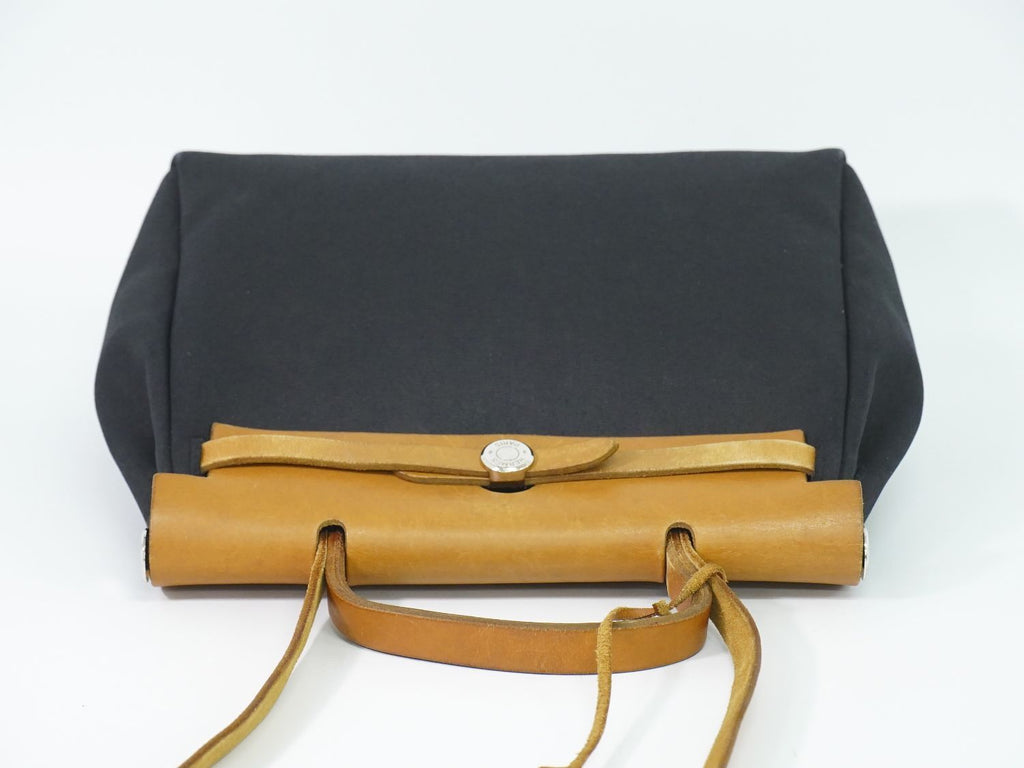 Hermes Herbag PM 2-Way Shoulder Bag Canvas Black — view 5