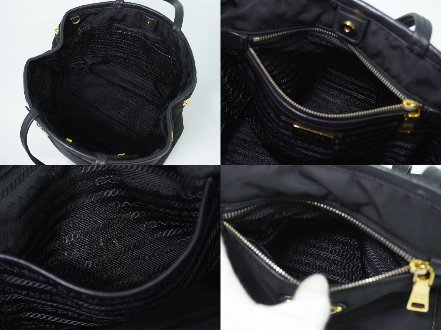 Prada Tessuto Tote Nylon Black — view 8