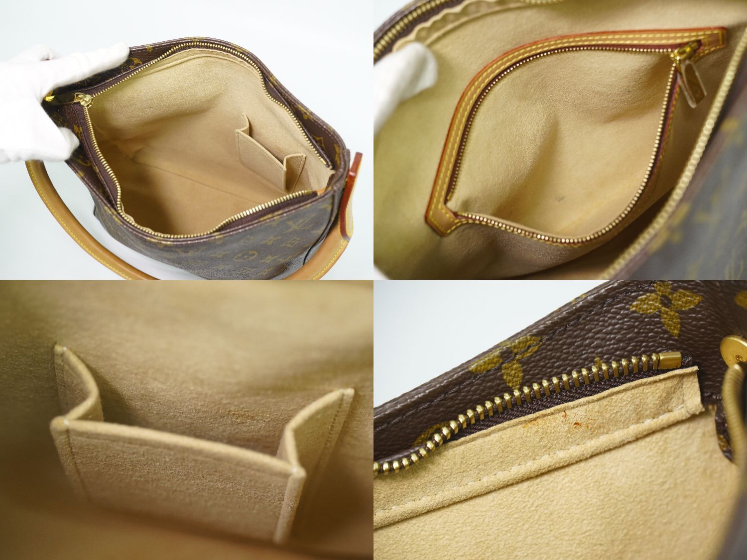 Louis Vuitton LV Looping GM Monogram Shoulder Bag Brown — view 8