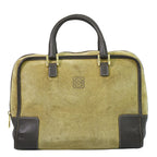 Loewe Amazona 32 Anagram Mini Boston Bag Suede Leather Beige
