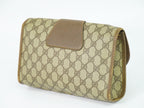 Gucci Vintage Sherry Line GG Supreme Clutch Beige