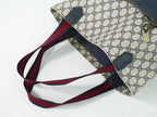 Gucci Vintage Sherry Line GG Supreme Shoulder Bag Tote Navy Shelly — view 4
