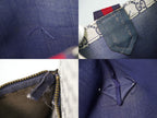 Gucci Vintage Sherry Line GG Supreme Shoulder Bag Tote Navy Shelly — view 9