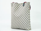 Gucci Vintage Sherry Line GG Supreme Shoulder Bag Tote Navy Shelly — view 2