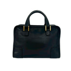 Loewe Vintage Amazona 28 Anagram Logo Leather Mini Boston Bag Black — view 3