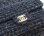 Chanel Navy Fancy Tweed Gold Mini Backpack — view 6