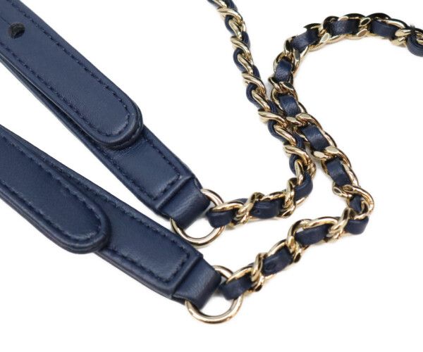 Chanel Navy Fancy Tweed Gold Mini Backpack — view 9
