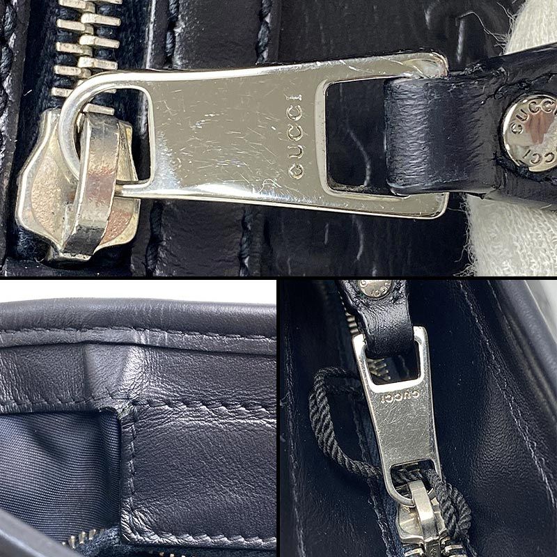 Gucci Guccissima Shoulder Bag Black — view 9