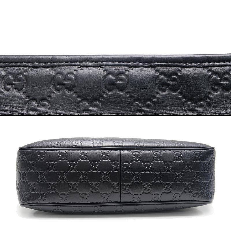 Gucci Guccissima Shoulder Bag Black — view 6