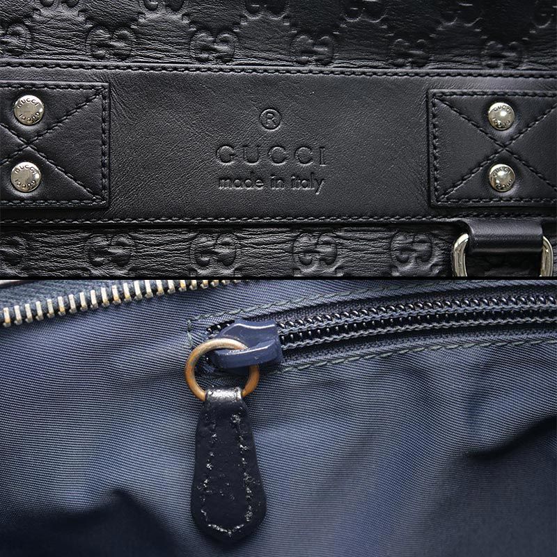 Gucci Guccissima Shoulder Bag Black — view 8