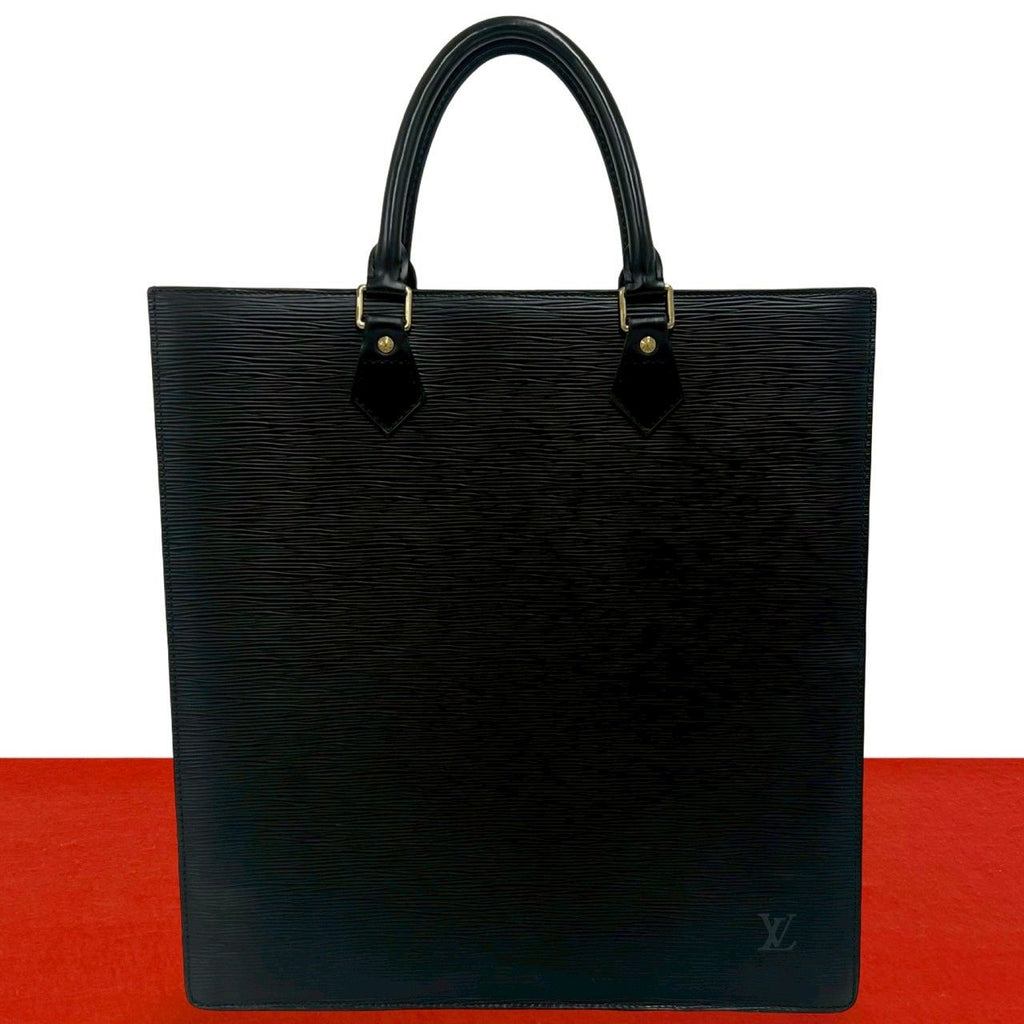 Louis Vuitton Sac Plat Epi Leather Handbag Business Tote Noir