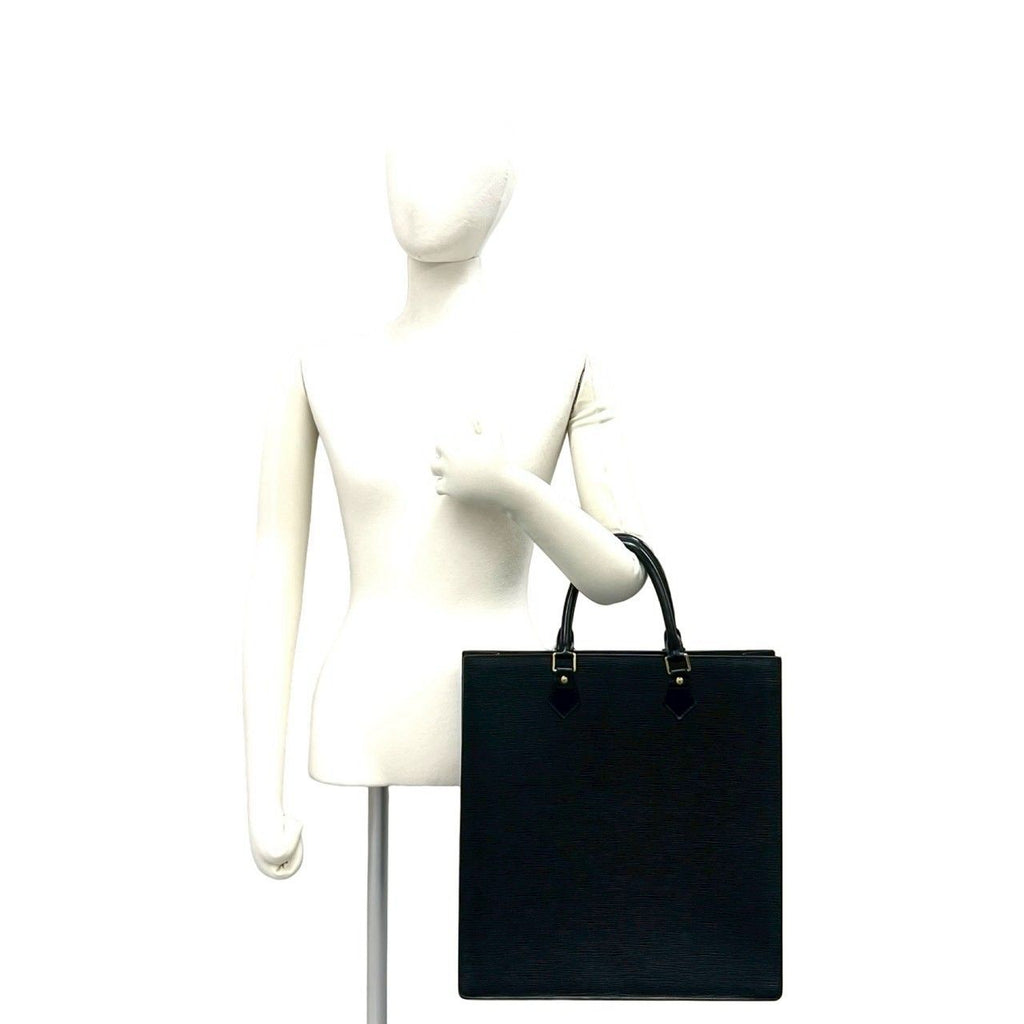 Louis Vuitton Sac Plat Epi Leather Handbag Business Tote Noir — view 2