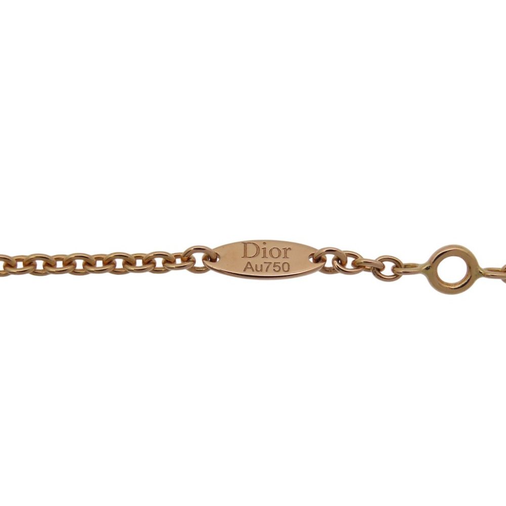 Dior Rose des Vents Diamond Necklace 18K Pink Gold Red Ceramic — view 6