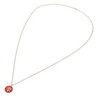 Dior Rose des Vents Diamond Necklace 18K Pink Gold Red Ceramic — view 3