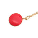 Dior Rose des Vents Diamond Necklace 18K Pink Gold Red Ceramic — view 8