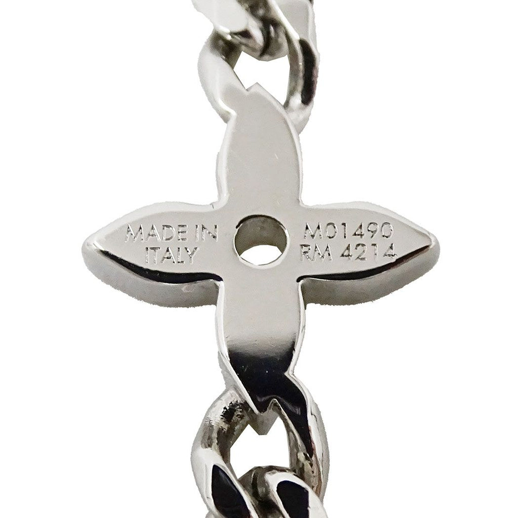 Louis Vuitton Necklace Metal Monogram Low Silver Logo Chain — view 7