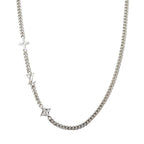 Louis Vuitton Necklace Metal Monogram Low Silver Logo Chain — view 3