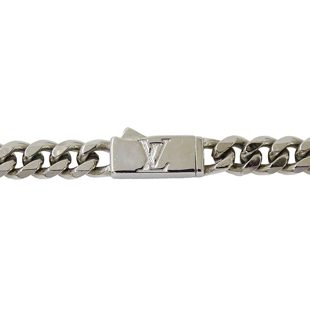 Louis Vuitton Necklace Metal Monogram Low Silver Logo Chain — view 5