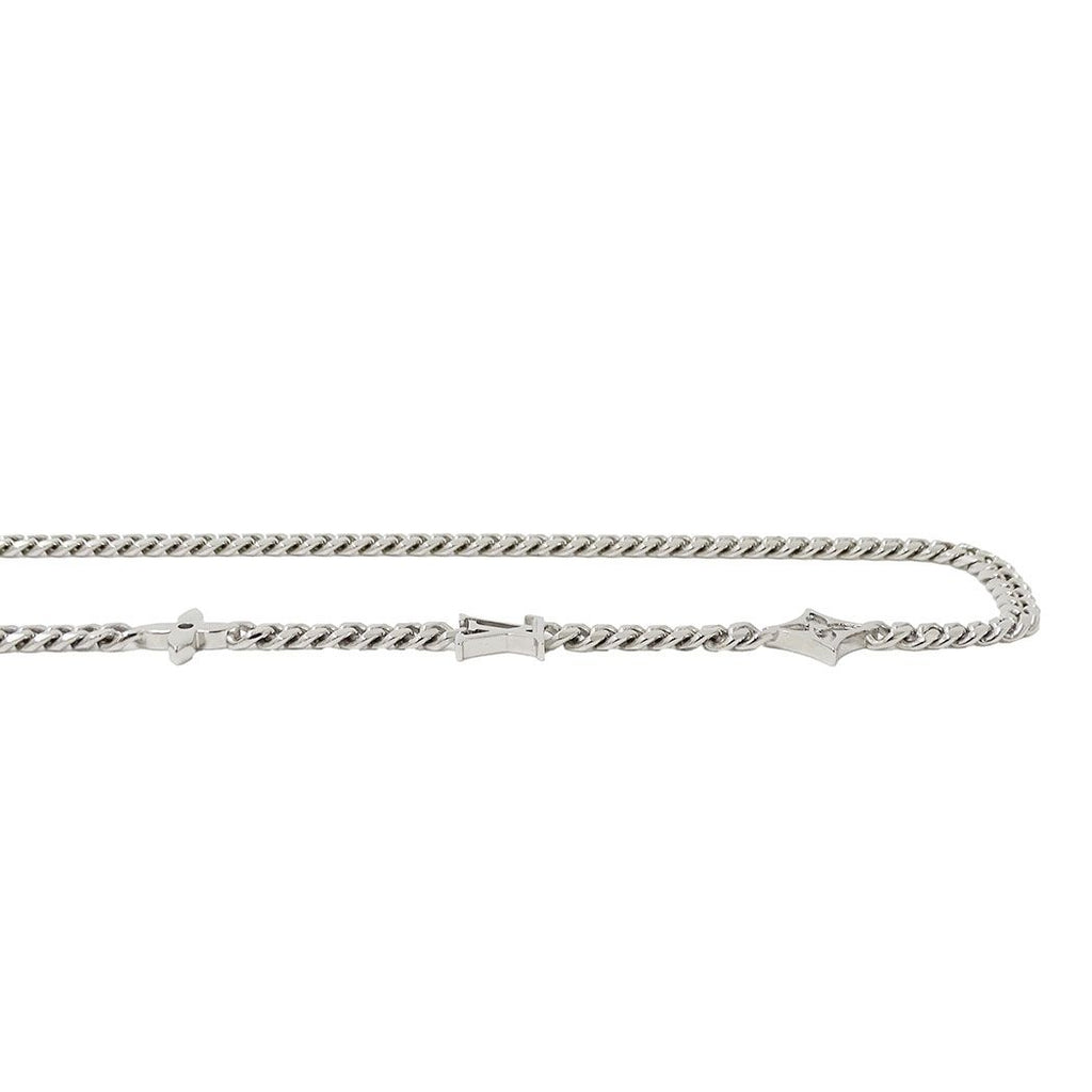 Louis Vuitton Necklace Metal Monogram Low Silver Logo Chain — view 4