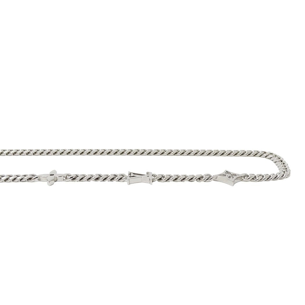 Louis Vuitton Necklace Metal Monogram Low Silver Logo Chain — view 4
