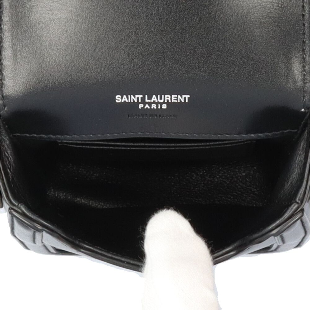 Saint Laurent Solferino Mini Shoulder Bag Leather Black — view 6