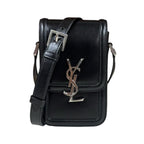 Saint Laurent Solferino Mini Shoulder Bag Leather Black
