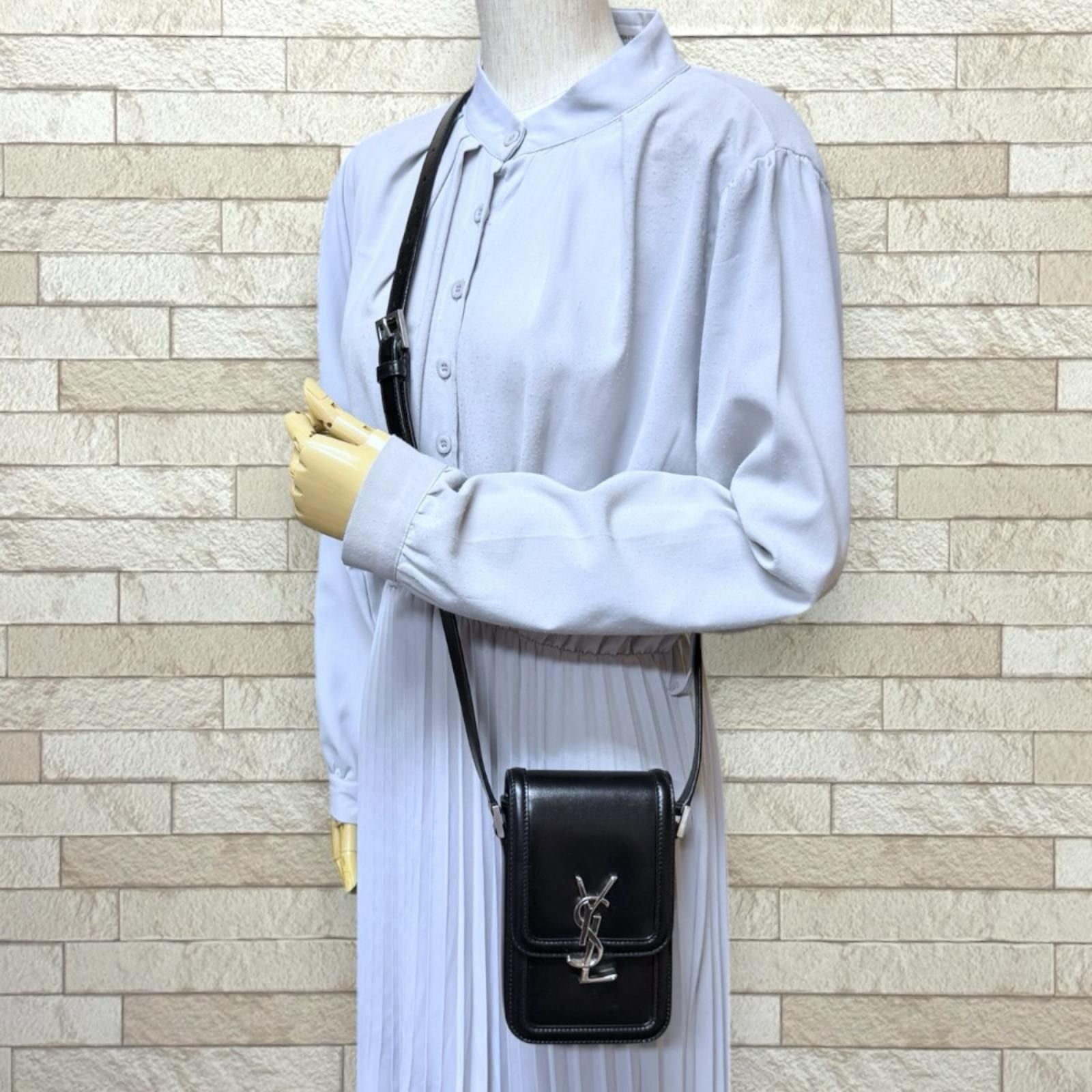 Saint Laurent Solferino Mini Shoulder Bag Leather Black — view 2