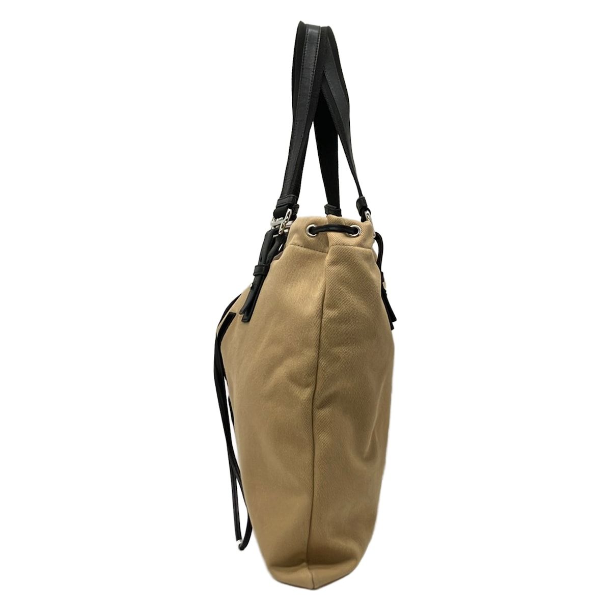 Saint Laurent Rive Gauche Tote Kahala Beige Black Leather — view 4