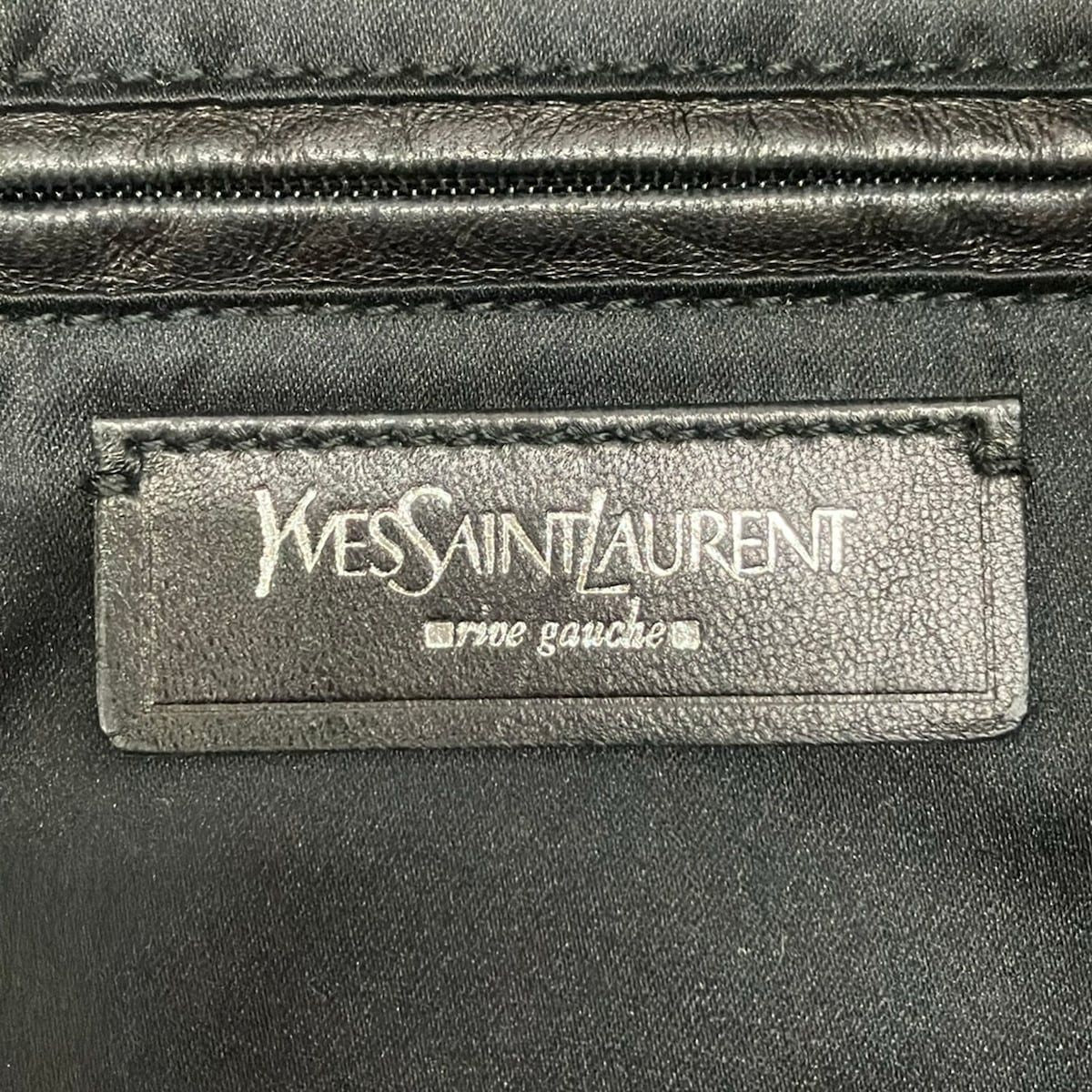 Saint Laurent Rive Gauche Tote Kahala Beige Black Leather — view 9